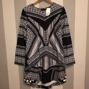 Patterned Black/White Dress
